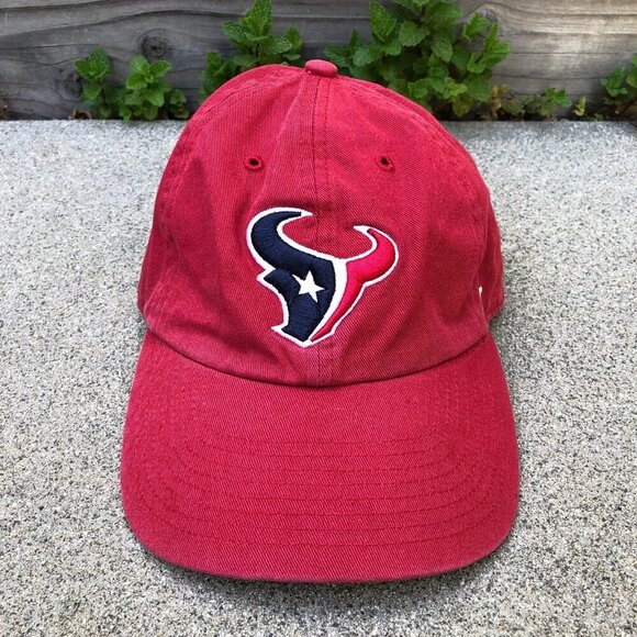 FORTY SEVEN '47 Houston Texans Baseball Hat Mens One Size NFL Red Adjustable Cap - Picture 1 of 9
